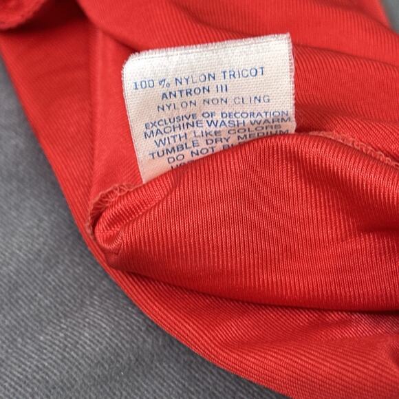 Vintage Perfectform Half Slip Plus Size X Waist 32/34 Red Wide Lace Nylon Sheer - Picture 8 of 8